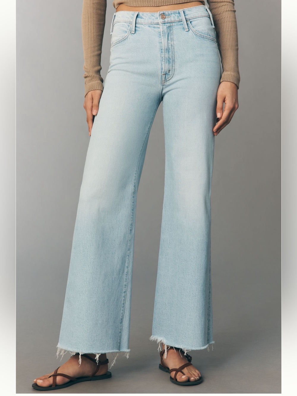 Mother Petite Hustler Roller Skimp High-Rise Jeans